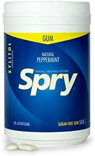 Spry Xylitol Gum, Natural Peppermint, 600 Count