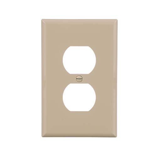 Eaton Pjs8V Arrow Hart Pjs8 Mid Size Screw Less Wall Plate, 1 Gang, 4-1/2 In L X 2-3/4 In W X 0.08 In T, Ivory #TOP11