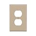 EATON PJS8V Arrow Hart Pjs8 Mid Size Screw Less Wall Plate, 1 Gang, 4-1/2 in L X 2-3/4 in W X 0.08 in T, Ivory