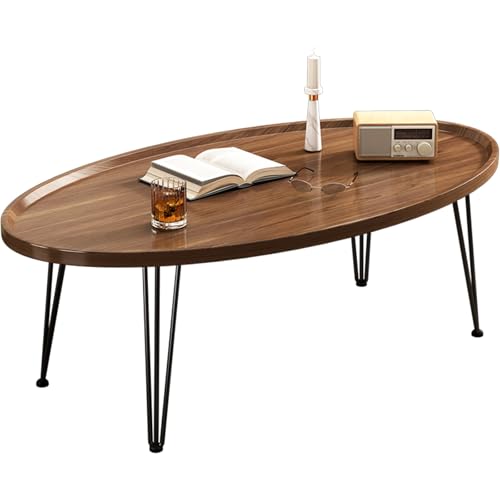 YZMJXNYY Mesa de Centro for Sala de Estar, Mesa de Centro Pequeña Ovalada, Fácil de Mover Y Transportar, Adecuada for Sala de Estar, Oficina, Ocio Y Otras Ocasiones