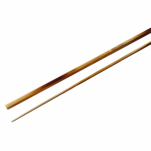 ZHUSROD 4 W | 7 pies | 2 piezas | Caña de pescar de bambú en blanco | Dickerson 7012 cónico (sin férula, solo 1 punta)