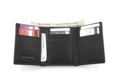 Briomhar Irish Tri-Fold Leather Wallet for Men - Irish Celtic Knot Design Made in Ireland - Black4