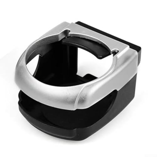 Yhenlovtt Portabicchiere per auto per bocchette dell'aria dell'auto, semplice da montare su bottiglia in ABS, posacenere da 500 ml o tazza da viaggio (argento)