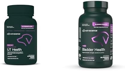 VetriScience Urinary Health Bundle: UT Strength STAT (90 Chewable Tablets) & Bladder Health Smoke Flavored Tablets (90 Count) for Dogs - Complete Urinary Tract Support