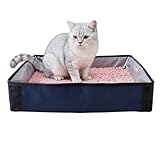 Bac à litière | Bac à litire de Voyage | Plateau étanche et Anti Fuite | Bacs à litière de Voyage pour Chats | pour la randonnée Camping intérieur extérieur Voiture Meubles de Rangement Jouer