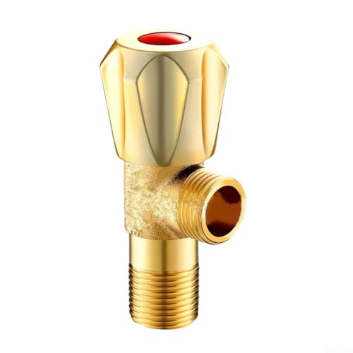 Honseadek Vanne d'angle en acier inoxydable avec noyau en cuivre G1/2 (20 mm), entrée 9,4 cm, format triangulaire compact pour machine à laver, cuisine, salle de bain B (A)