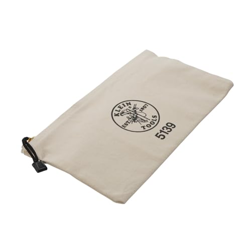 Klein Tools Bolsa com zíper 5139, bolsa de ferramentas de lona para 30 x 18 x 2 cm com fecho de zípe