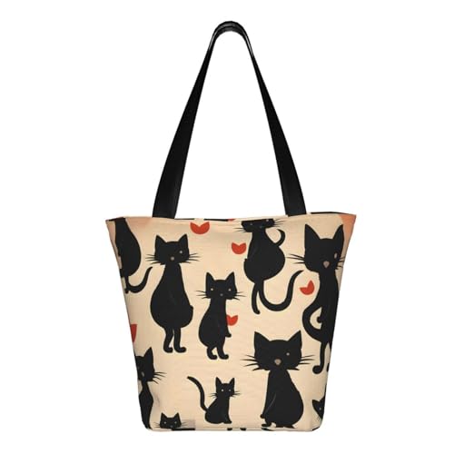 Happy Walking Kitty Print Comfortable Shoulder Bag Summer HandbagTravel Beach Work Daily Use Versatile Carry3