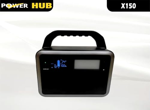 Image of Power HUB-X150-150 Watts Portable Power Station 154Wh LiFePO4 Battery|Pure Sine Wave | Fast Charging | 230V - 50Hz India Voltage | for Outdoor Use & Home Backup|Solar Ready for Home /Camping /RV