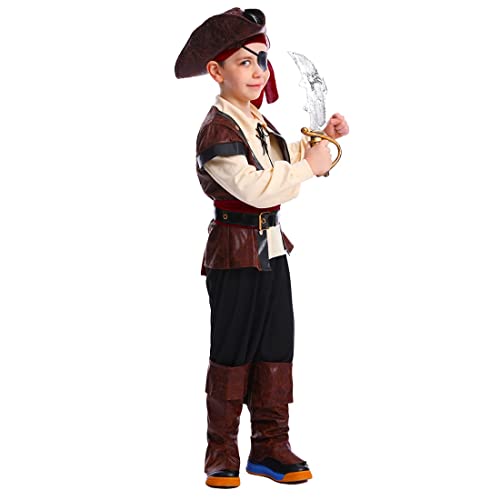 Disfraz rústico de pirata para niño miniatura 3