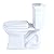 TOTO CST404CUFG#01 Promenade II 1G Two-Piece Elongated 1.0 GPF Universal Height Toilet with CEFIONTECT, Cotton White