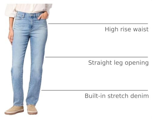 Image of Levi Strauss Signature Gold Women's '03 Essential High-Rise Straight Jeans Stretch Denim (Also Available in Plus)