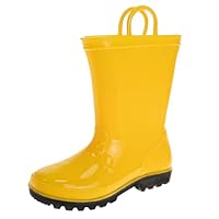 Josmo Unisex Kids Fun Colors Outdoor Rain Boot, Yellow (11 Medium, Little Kid)