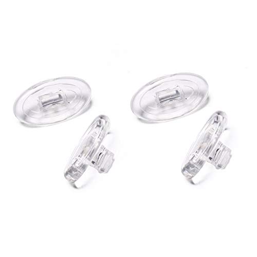 PapaViva Replacement Nose Pads Nose Pieces for Oakley Dart/Liv - Euro Fit (2 works Packed-Clear), Clear - Euro Fit (2 works Packed)