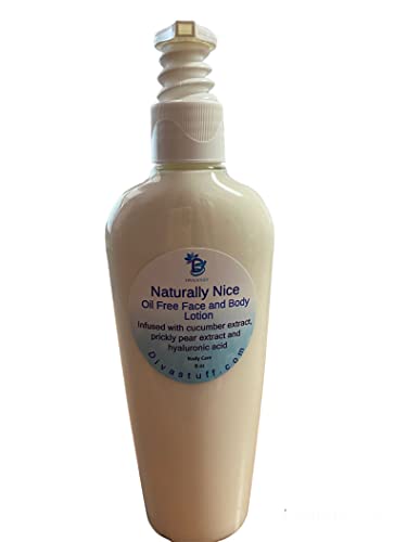 Diva Stuff Naturally Nice Oil Free Facial and Body Lotion, Fragrance Free, Cruelty Free, Paraben Free, Aluminum Free