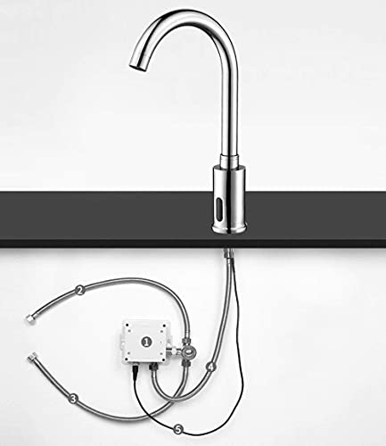 Grifo de agua fría y caliente inteligente de cobre con sensor automático de infrarrojos premium 8
