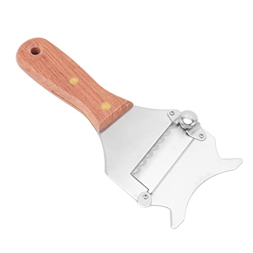 Generic Rallador de trufas, rallador de queso, afeitadora de chocolate, acero inoxidable de alta calidad, grosor ajustable, mango ergonómico de madera, herramienta de cocina para trufas, queso