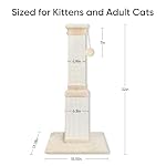 Cat Scratching Post for Large Cats, Cat Scratcher for Indoor Cats Adults, Sturdy Sisal Scratch Post to Protect Furniture, 32 Inch, Beige - Image 3