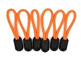 Bluecell Zipper Pull Fits for Sport Outdoor Travel Backpack Shoulder Bag Key Holder (Coral Orange 04)