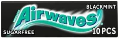Wrigley's Airwaves Black Mint Chewing Gum (30 Packets (Full Box)) Helps keep Teeth Clean And Mouth Fresh