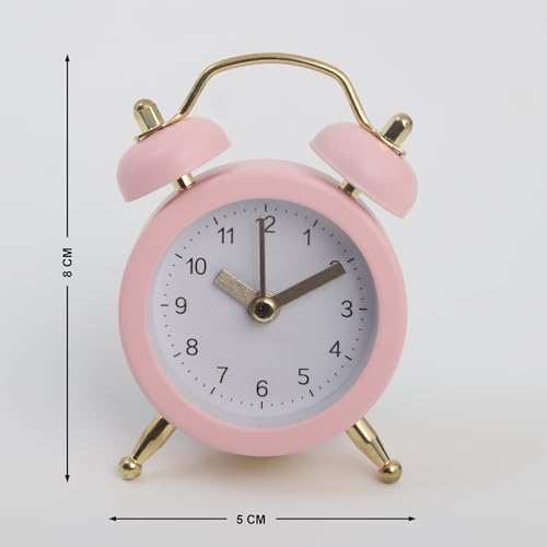 Image of Home Centre Plastic Casablanca Analog Table Clock - 5x8cm,Pink