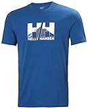 Helly Hansen Nord Graphic Camisa de Tenis, 606 Deep FJORD, L para Hombre