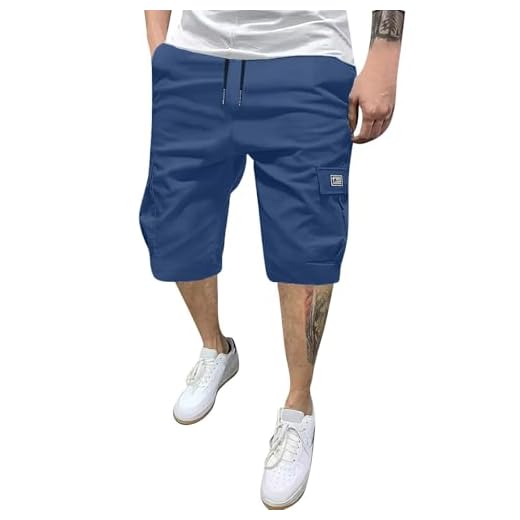 Jeans de Travail Homme Randonnée Militaire Bermudas Long Lot Grande Noir Femme Bermuda Militaire Homme, Running Été Baggy Coton Panta Chantier Sport Vetement Short, 3XL