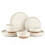 AmorArc Juego de vajilla de cerámica para 4, apto para
