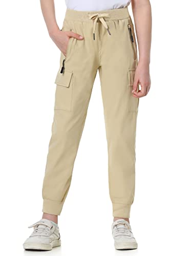Image of EXARUS Girls Hiking Cargo Pants Joggers Teen Quick Dry Lightweight Slim Fit