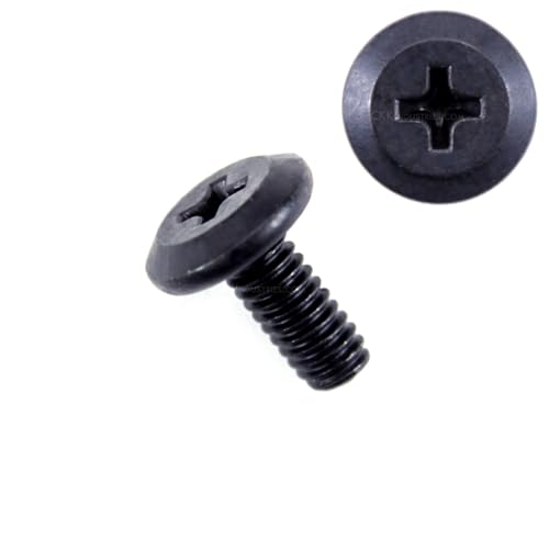 [25PCS] 8-32 Machine Screws - (Truss Head [Flat Top]) - (0.375in. Length) - (Phillips Drive) - (Black Oxide Coated) - for Kydex Holster Making, Upholstery, Tactical Gear