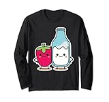 Photo Gallery kawaii fragola latte divertente giapponese fragole grafica maglia a manica Photo Gallery kawaii fragola latte divertente giapponese fragole grafica maglia a manica