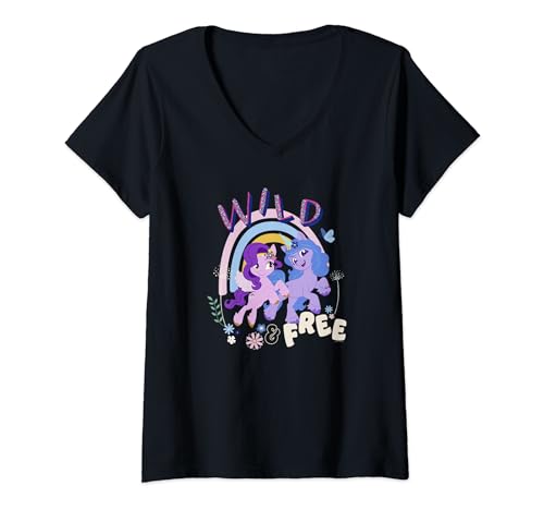 T-shirt Col V My Little Pony Princess Petals & Izzy Moonbow pour fille