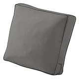Classic Accessories Montlake FadeSafe FadeSafe Patio Lounge Chair/Loveseat Back Cushion, 19 x 20 x 4 Inch, Light Charcoal