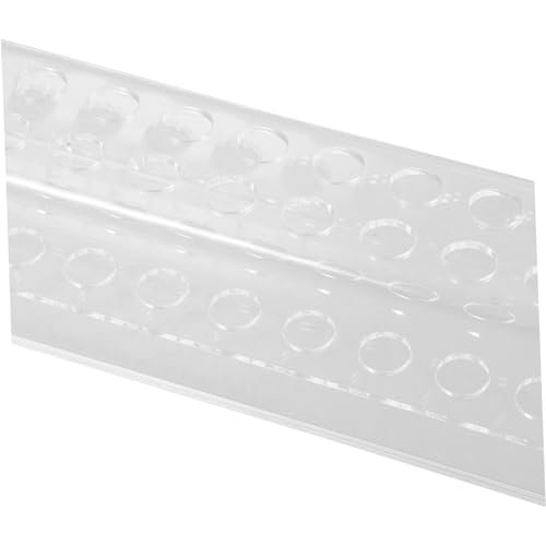 Image of Cabilock Small Desk Organizer Clear Acrylic Brush Display Pen Stand: Pen Holder Pen Organizers for Colored Pencils Paint Makeups Cosmetic Brush Hole Desktop Stand