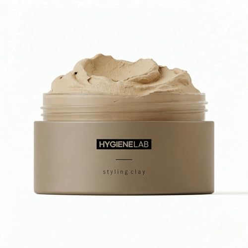 HygieneLab Hair Clay - EWG Verified Strong Hold Matte Finish Weightless Texture Non-Toxic Clean Formula Suitable for All Hair Types