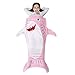 SINOGEM Shark Tail Blanket - Plush Animal Sleeping Bag Blanket Shark Toys for Kids by (Pink)