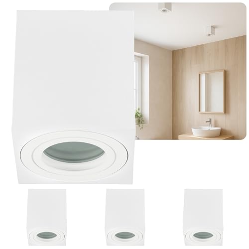 BRILONER Set 4 Faretti LED Da Incasso Ultrapiatto | Per Soffitto E Bagno, IP44 Nero Opaco, Luce Calda 3000K