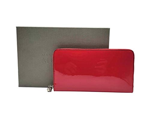 Alexander McQueen Women's Hot Pink Patent Leather Skull Zip Around Wallet4