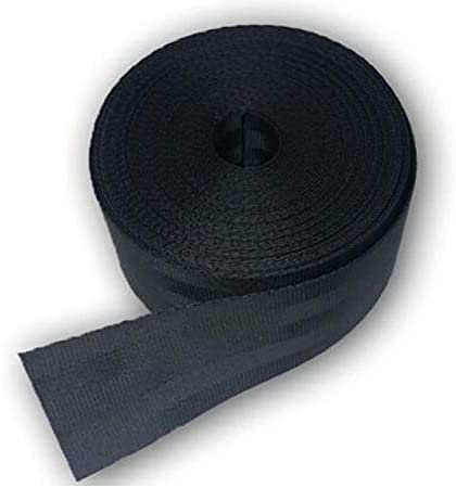 MTP (4.8cm ~ 2") x 5/10 Yards/Seat-Belt Black Polyester Webbing Strap Repair 5 Panel 5000 lbs 5 Panel (4.8cm ~ 2" x 10 Yards)