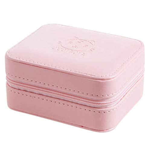 Preisvergleich Produktbild Schmuckkästchen für Zuhause, Garten, Zuhause, Küche, Badezimmer, Bad, Mini-Schmuckkästchen, Organizer, Kunstleder, für Mädchen, Mutter und Frau, Leder, Rose, 11cm*9cm*5.5cm