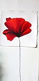 Design vivido: Il papavero rosso su sfondo bianco crea un contrasto accattivante, catturando l'attenzione e aggiungendo un tocco di eleganza a qualsiasi ambiente.