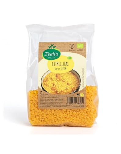 Pasta Estrellitas Sin Gluten Bio 250g | Pasta Ecológica de Maíz y Arroz | Apta para Celiacos y Veganos | Ideal para Sopas y Guisos