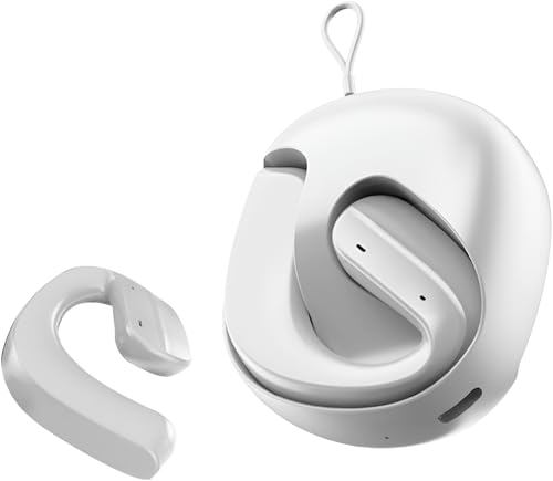 Image of H585 OWS Ear Wireless Earbuds with Display | ENC Mic for Crystal-Clear Calls | 30hr Playtime with Type-C Fast Charging | BT5.3 Gaming Bluetooth Earphones | (White)