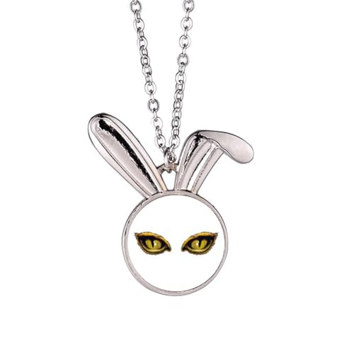 Collier œil de chat en forme de lapin aux finitions de haute joaillerie