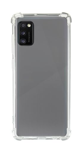 QUITECO Funda Transparente para Samsung Galaxy A41, Carcasa Protectora Antigolpes, Protección de Bordes con Esquinas Reforzadas