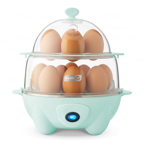 DASH Deluxe Rapid Egg Cooker for Hard Boiled, Poached,...