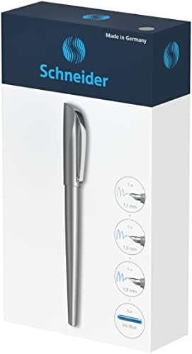 Schneider Callissima – Penna stilografica per calligrafia, set regalo (3 diversi spessori di piume, cartucce incluse, colore: Antracite