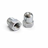 2x Hutmutter FG 9,5 Edelstahl silber – Achsmutter SW15 für Fahrradachsen