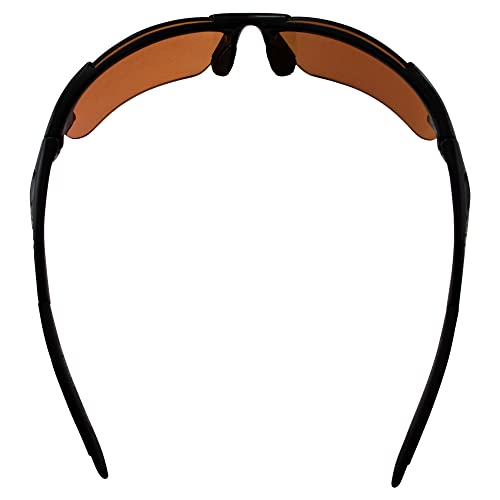 MAXX Storm Sports & Motorcycle Sunglasses TR90 Black Frame w/HD Amber Lens4