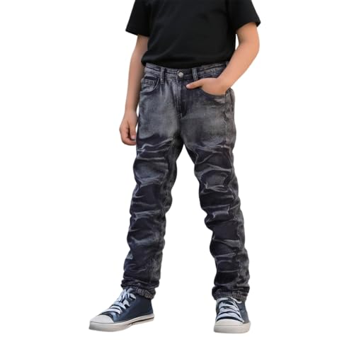 Jeans pantalons cargo garçon coupe large et décontractée été